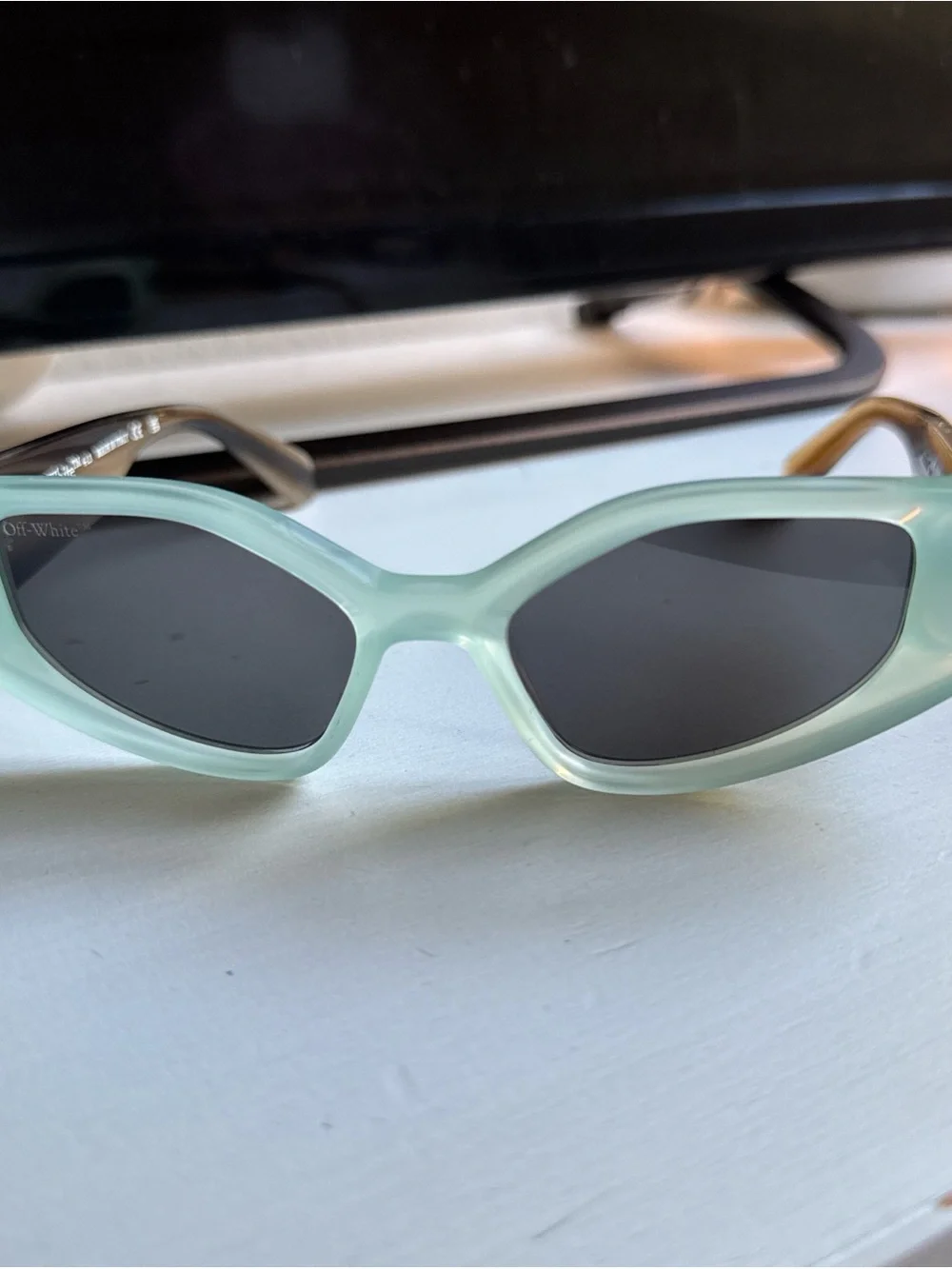 Off-White Mint Green and Black Men's Sunglasses